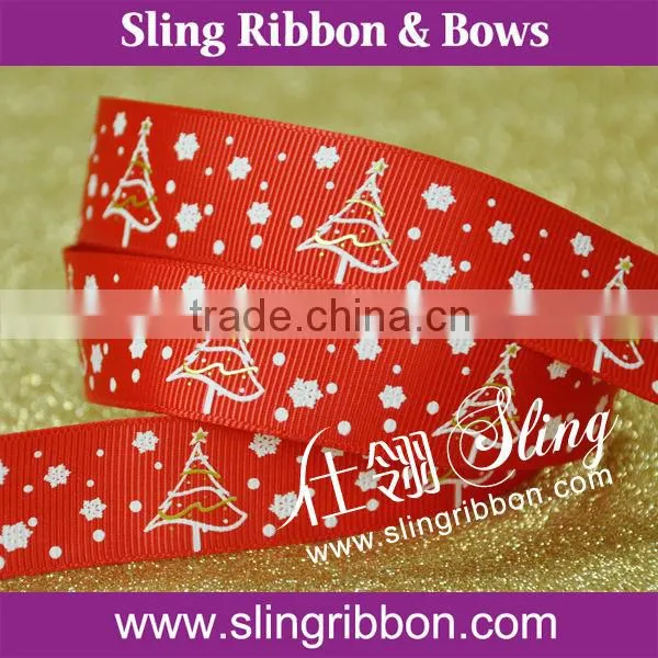 2015 High Quality Custom Printed Grosgrain Ribbon For Christmas Day Wholesale