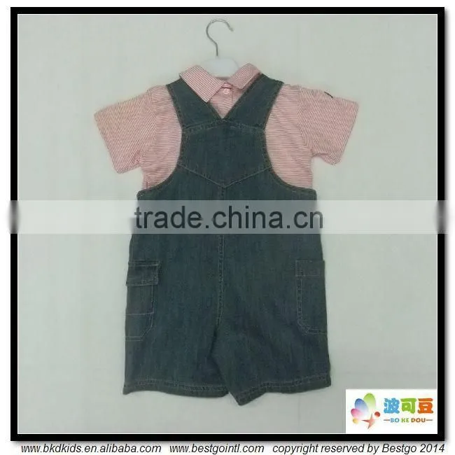 BKD2015 new arrival baby summer clothes jeans set