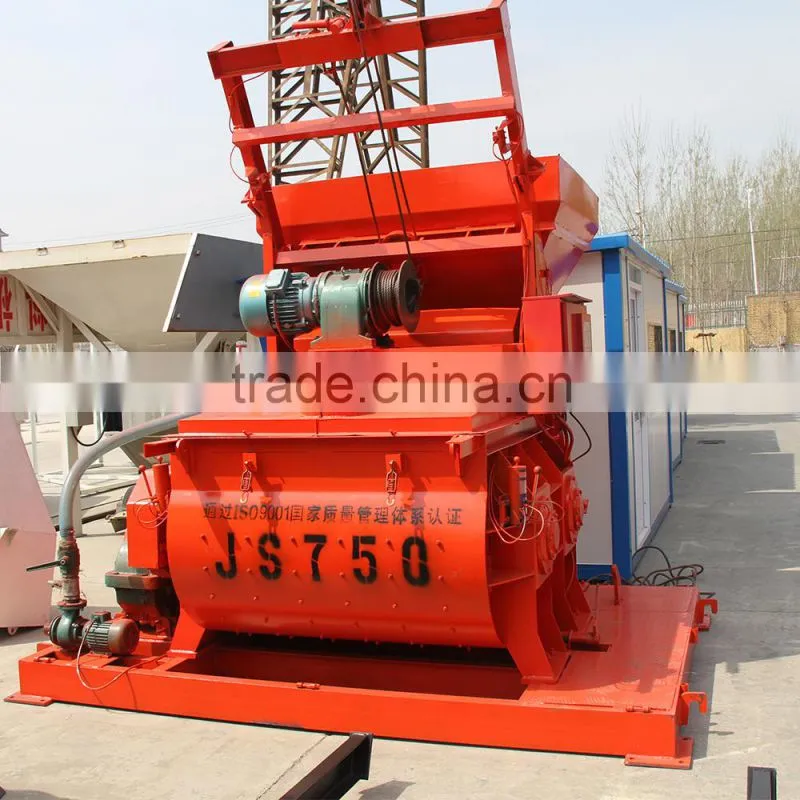 China made Electric StationaryJS750 Concrete Mixer Machine Price