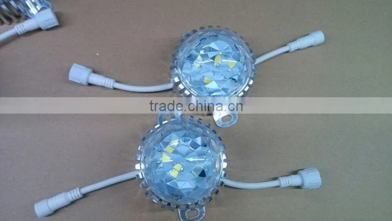 High quality 50mm diamond cover led pixel piont light 6leds 24V 3W
