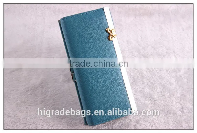 Fashion cheap leather plain wallet