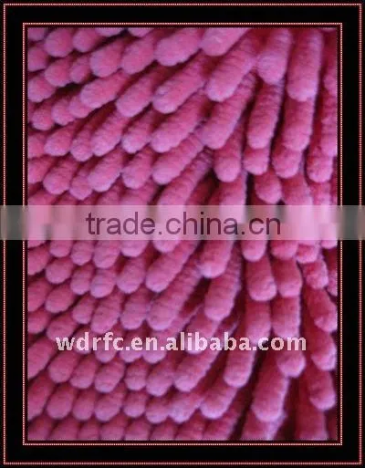Chenille fabric for making cleaning products