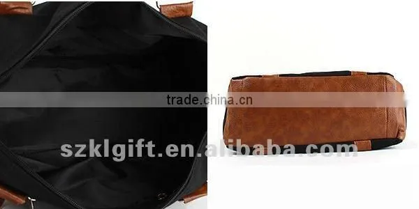 High Quality PU Leather Tote Bag,Unique Canvas Travel Duffle Bags with High Standard