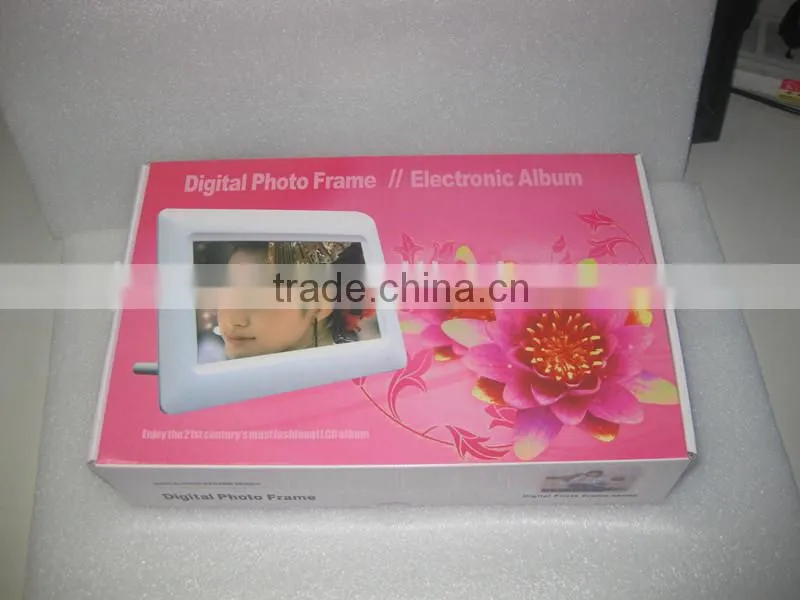 hot selling 7 inch photo frame with picture/video/music display, digital photo frame sex digital picture frame video free downlo