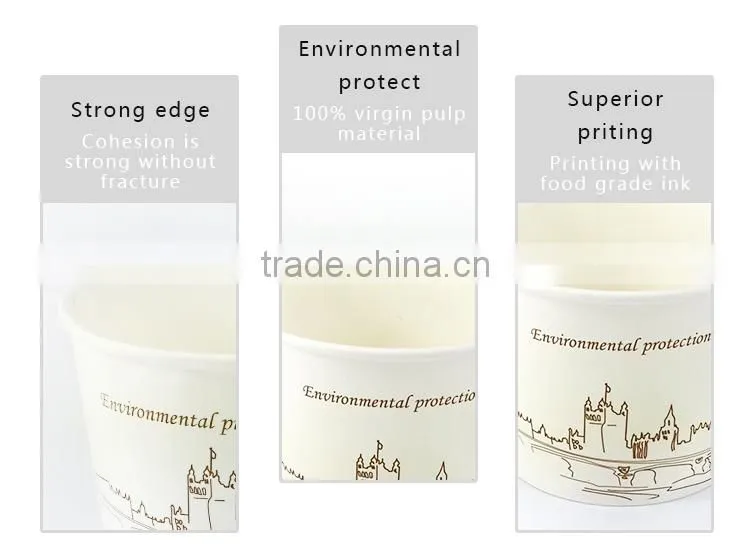 Eco-Friendly Hot Selling Disposable Paper food Bowl For Soup custom print paper bowls