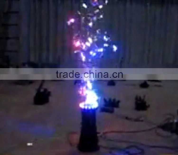 100% Factory Direct Sale DMX512 Stage Cannon with LED and Paper 15pcs 3w RGB 1200w LED Confetti Machine