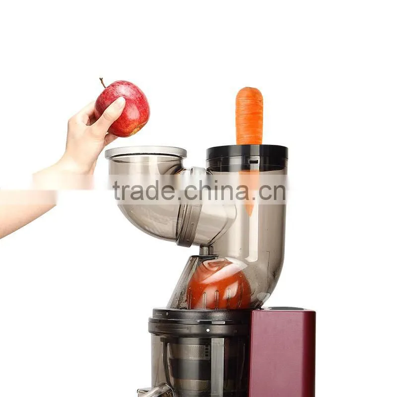 LF-6218 New arrival 200W AC induction motor 80mm whole apple fruit big mouth 43 RPM cold press slow juicer