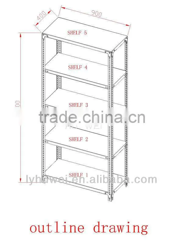 Heavy capacity steel warehouse storage goods shelf