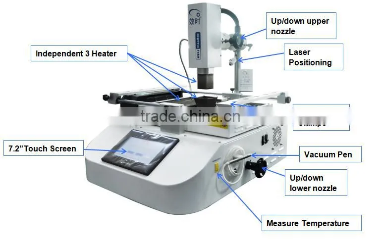 Best soldering machine three heating bga rework station for lenovo g580 laptop motherboard