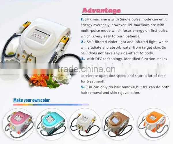 2016 Hottest sale SHR beauty equipment for salon