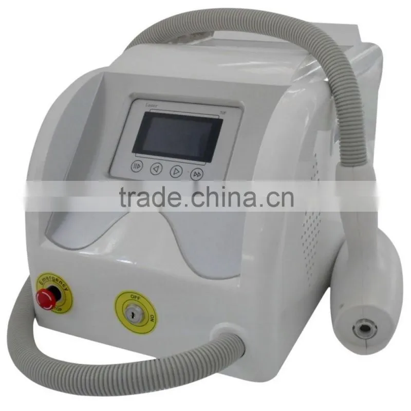 2015 portable nd yag laser tattoo removal machine/ eo q-switched nd:yag 1064/532 585 650