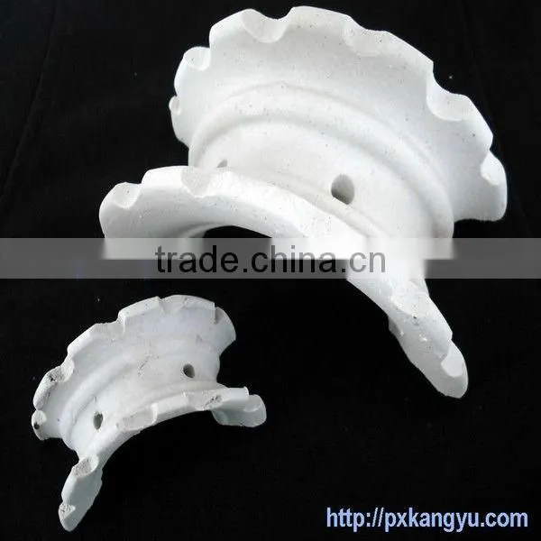 Ceramic intalox saddle ring