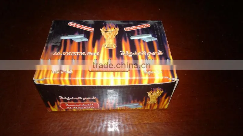 bamboo silver stick shisha charcoal 60pcs