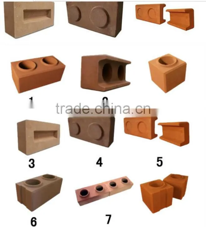 clay solid interlocking block/brick making machine, manual interlocking brick making machine,qmr2-40 manual brick making machine
