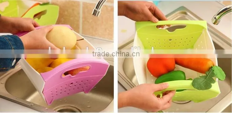 kitchen plastic folding plastic fruit vegetable basket dropping water basket vegetables drop
