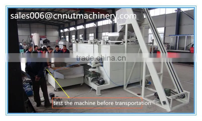 90-150kg/h roaster for nori coated peanut manufacture & supplier