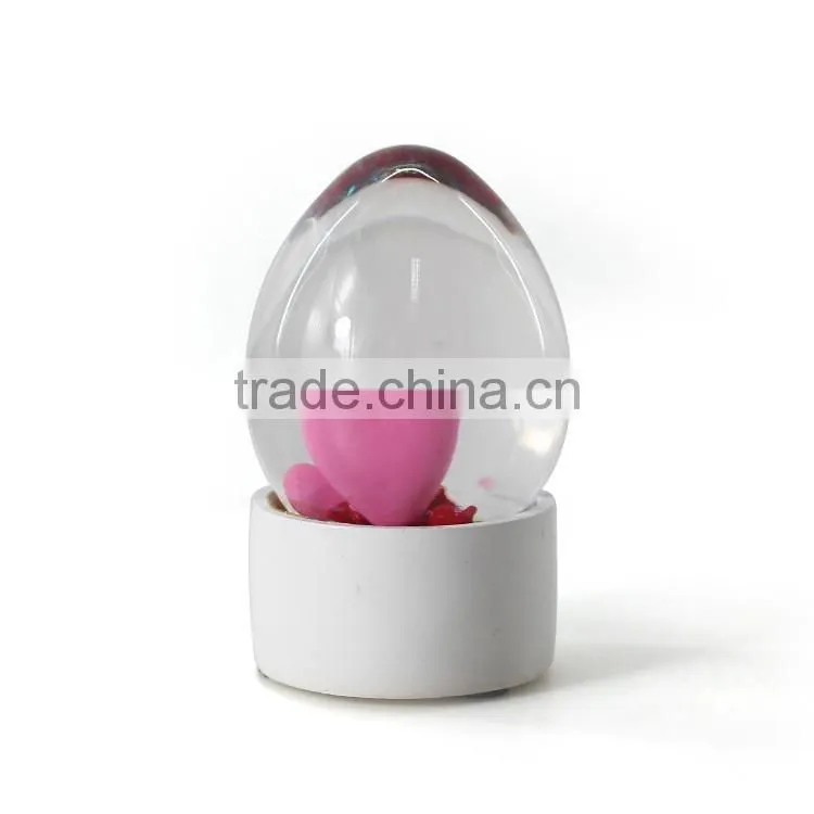 Plastic material love water globe