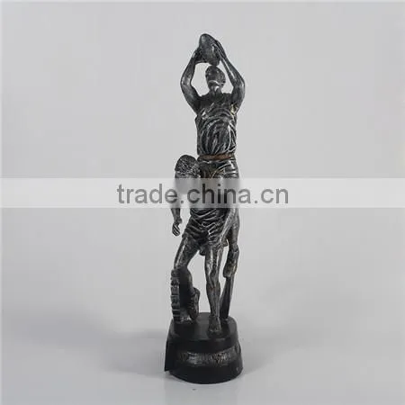 Resin rugby player trophy
