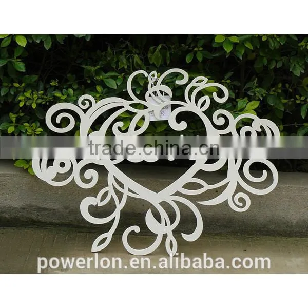 POWERLON cream color loving heart metal wall hook home decoration