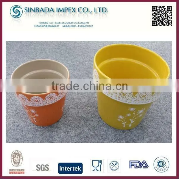 Ceramic White Flower Pots Garden Wholesale