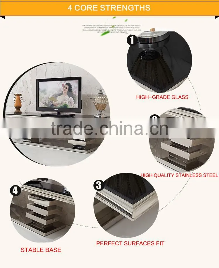 E414 Xinqing Modern Living Room Stainless Steel TV Stand