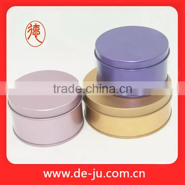 Tin sheet orange coat custom printed round gift boxes