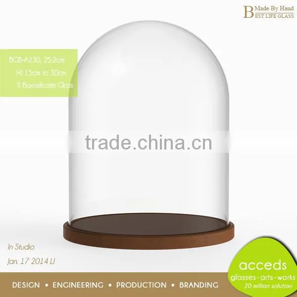 Wholesale Handmade Glass Bell Jar Candle Holder