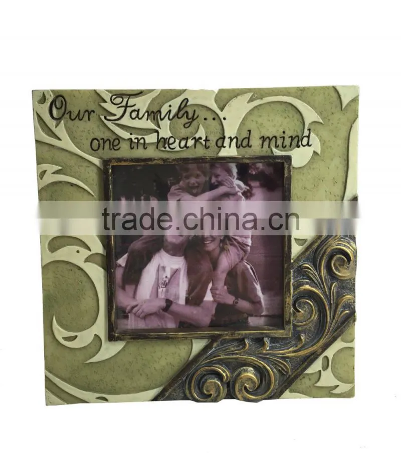 Family record beautiful resin picture photo frames factory direct