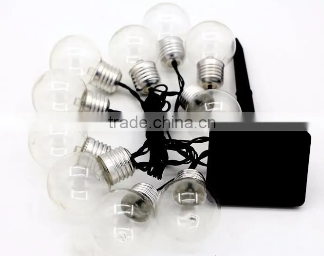 10-LED Solar Light Bulb Hanging Garden Lantern String Light