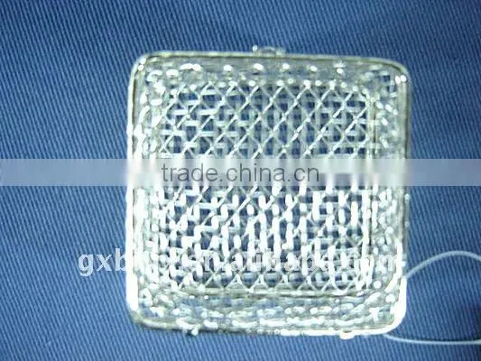 Square silver wire christmas container box