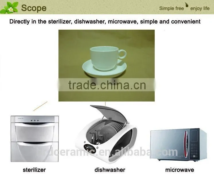 4pcs white porcelain dinnerware ceramic mug and ceramic dish