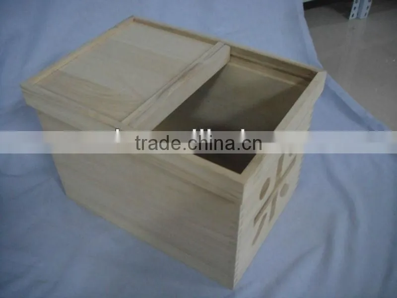 Environmental friendly wood grain rice storage box with sliding lid