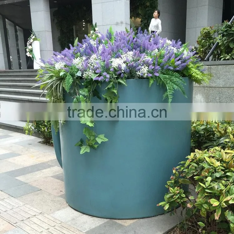 Fiberglass big teacup flowerpot