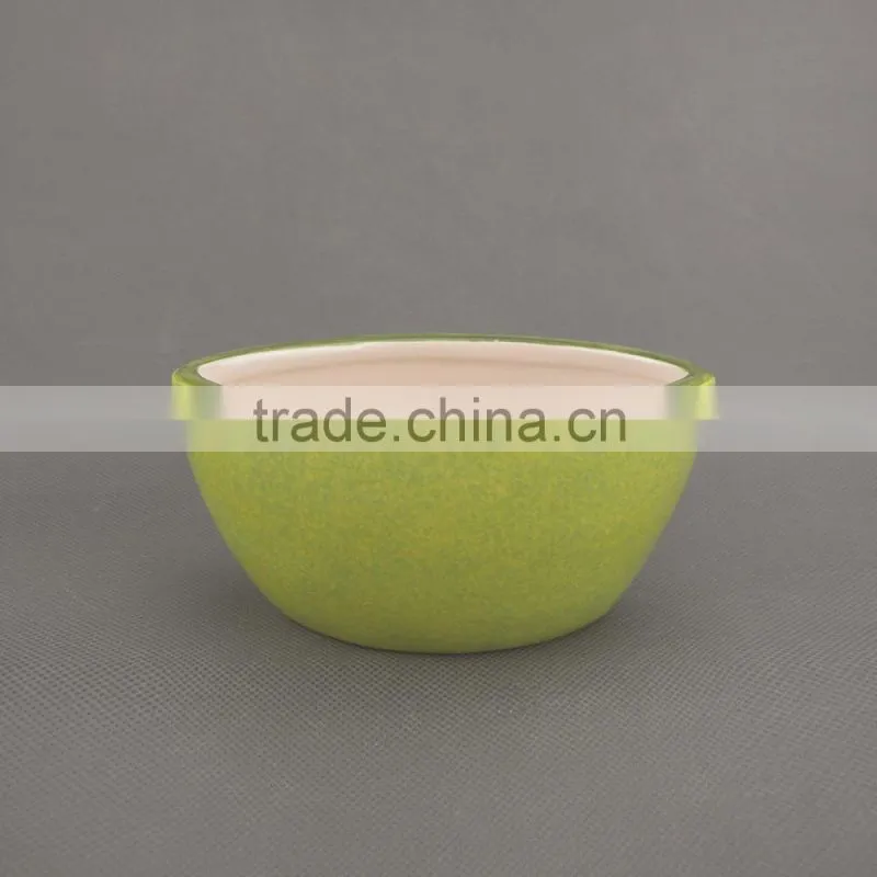 Decorated Ceramic Green Flower Pot