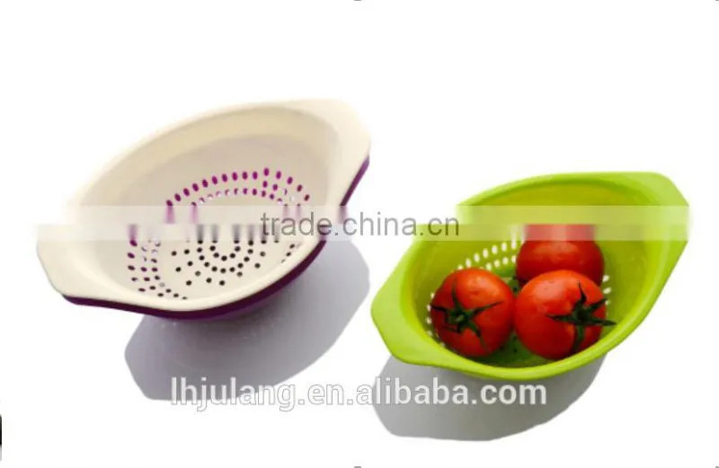 Useful plastic Fruit/Vegetable basket with strainer function/Plastic dropping fruit basket