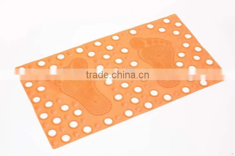 Non toxic crazy selling pvc anti slip half moon bath mat