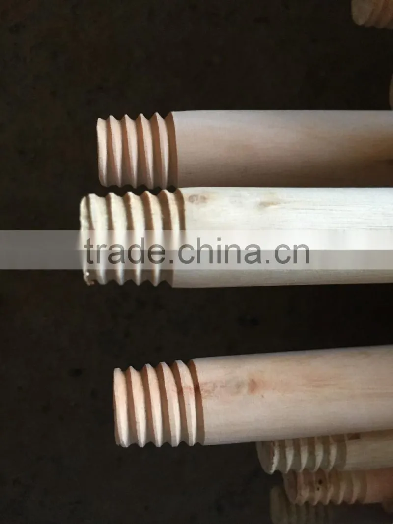 Household clearning broom or mop wooden stick