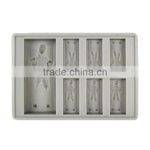 Funny world star silicone ice cube mold tray with 6 shapes