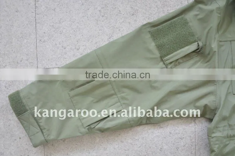 100% nylon three layer fabric high quality techtical men's combat uniform set in oliver green color