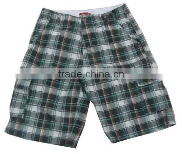 Latest mens summer check shorts man