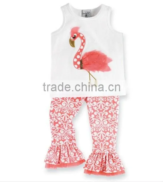Girls 2 pcs set - short ruffle hem,childrens clothing,children wear,kid clothes