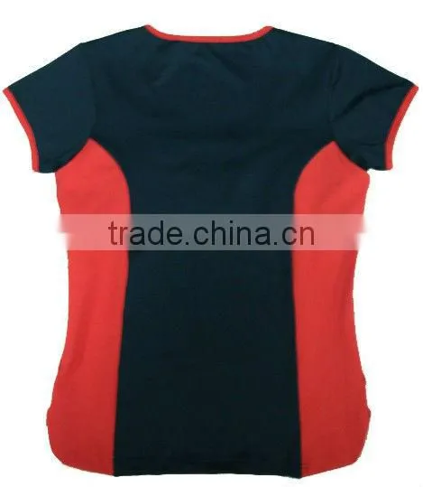 Factory OEM made high quality V- neck short sleeve cycling T-shirt