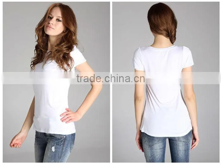 black lady t shirt,plain women's sexy tight t-shirt