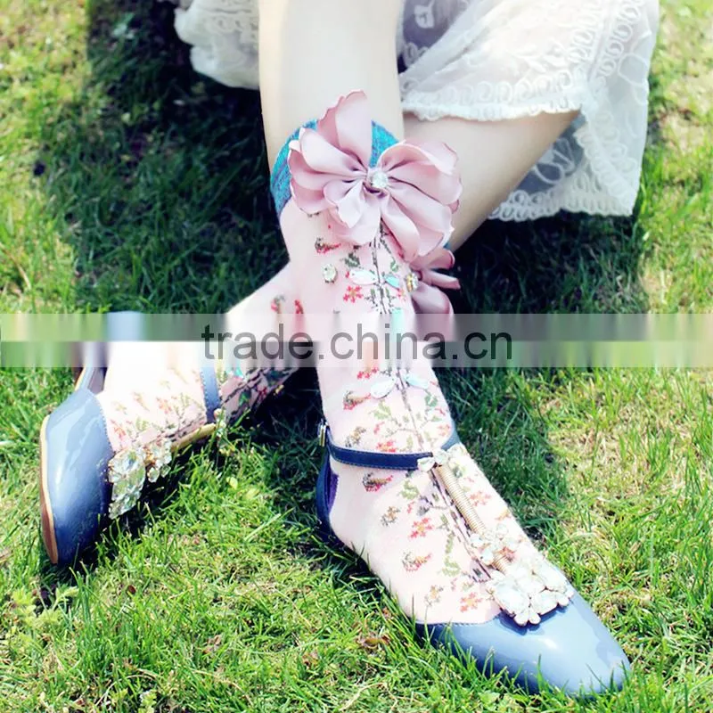 WS-43 luxury Handmade crystal sequins socks harajuku women Wool warm ankle socks women wholesales