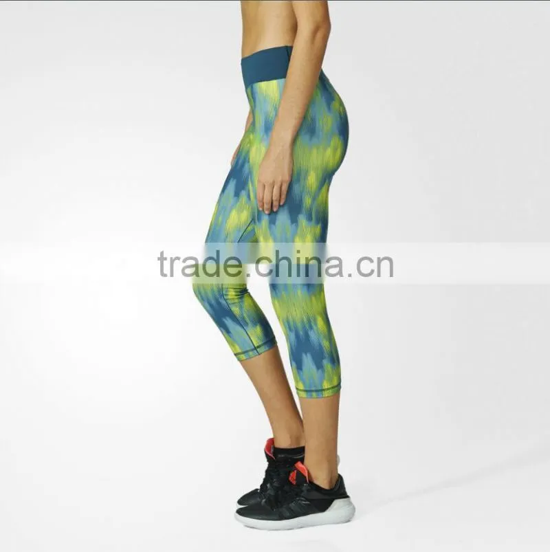 Custom Run Women Activewear Spandex Colorful Leggings Printed Yoga