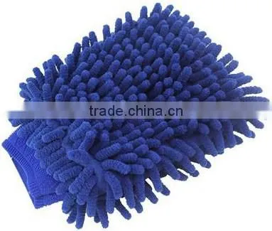 High quality waterproof 100%microfiber customized double layers coral car washing mitts/washing gloves in 2016