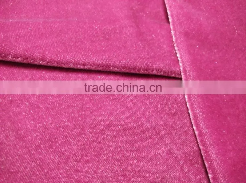 plain dyed spun velvet fabric/knitted fabric
