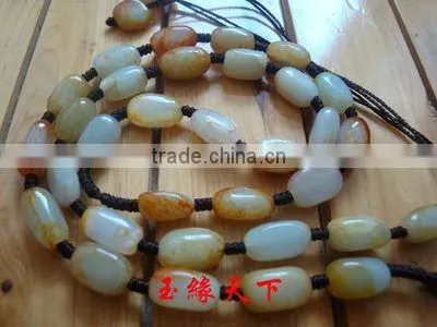 HEtian jade seed makings red-skinned wampee seeds necklace the original stone material handmade necklace jewels jade stone