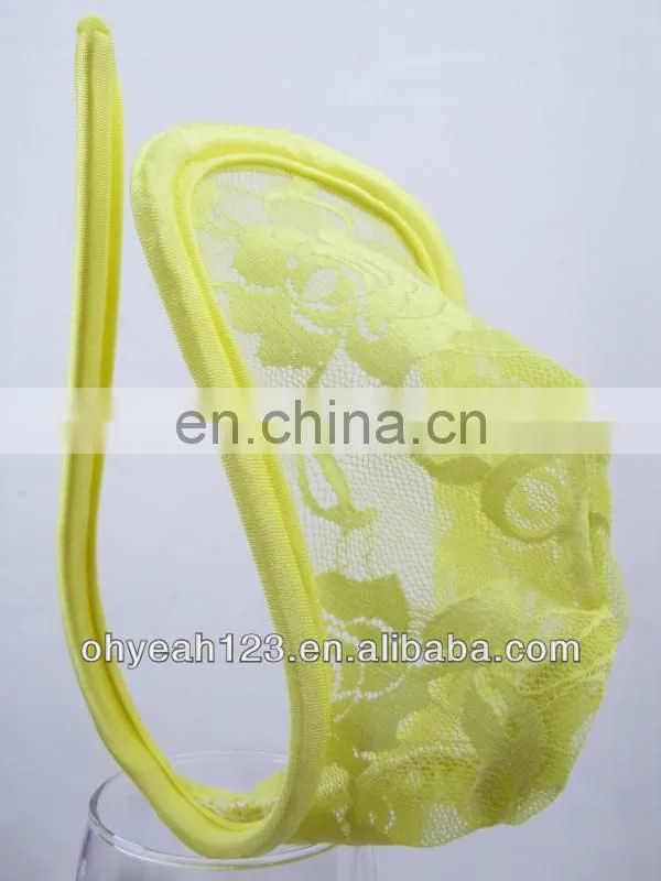 In stock top quality new fashion yellow sexi transparent c string