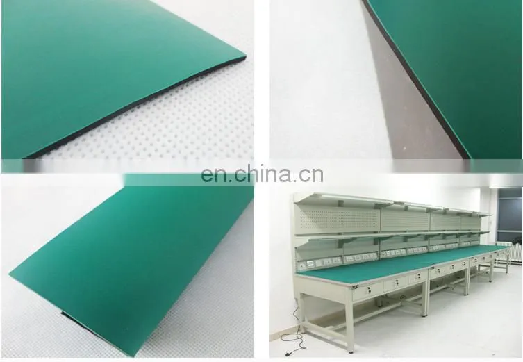 best selling esd antistatic 2 layer rubber table mat with promotion price